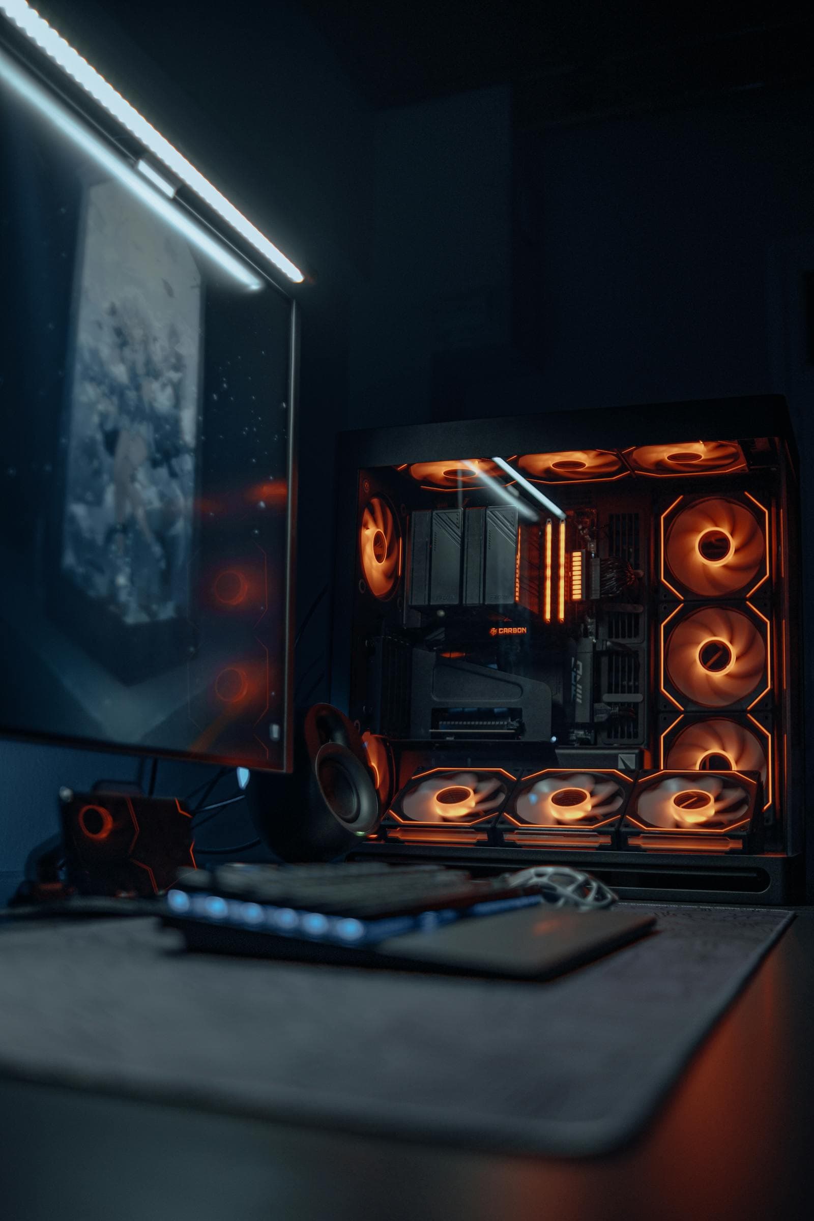 Setup gaming complet clé en main avec tour sur mesure et écran
